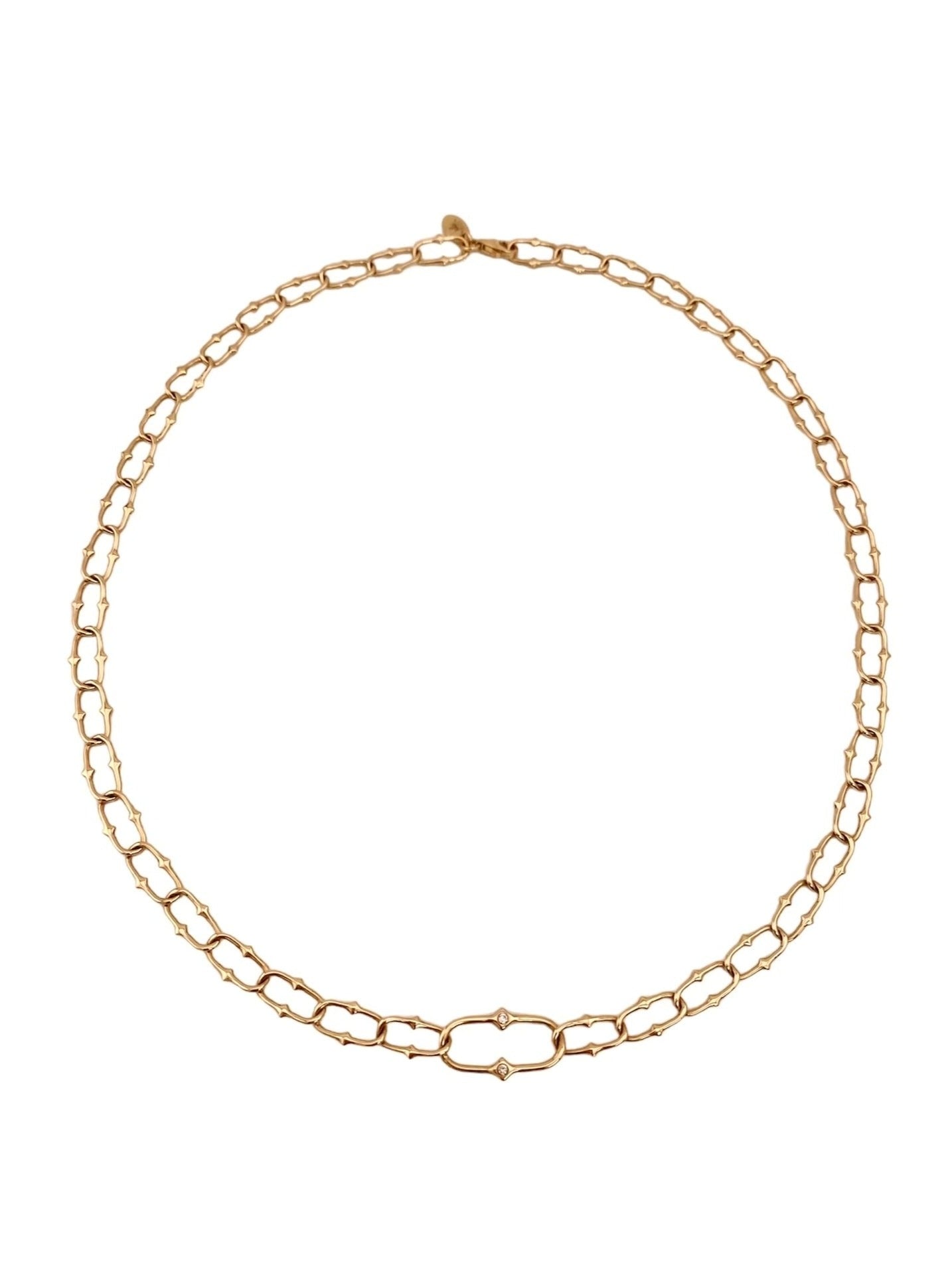 Rani Thorn Link Necklace with Diamonds