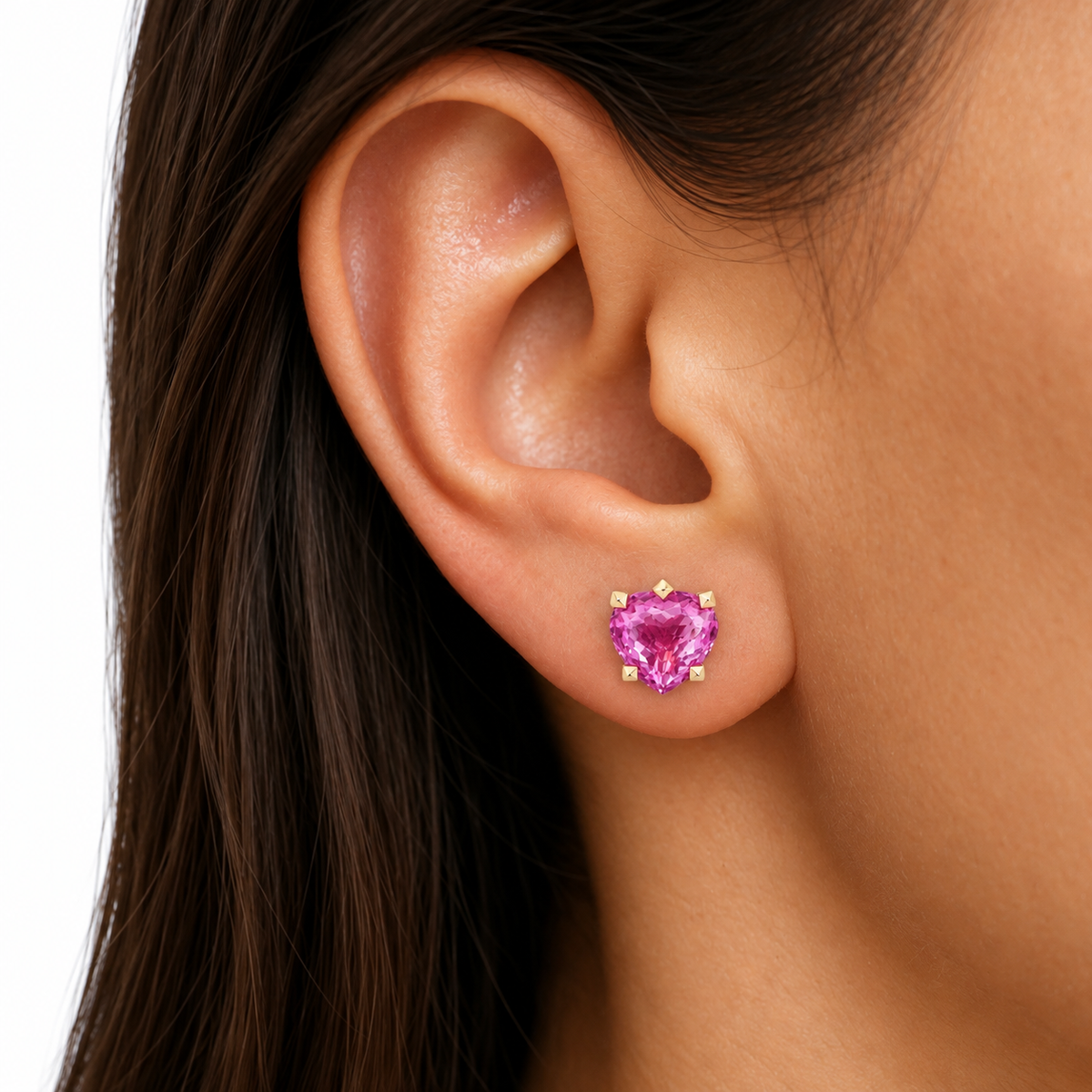 Jaipur Palace Princess Heart Stud