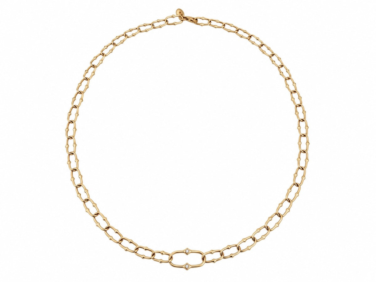 Rani Thorn Link Necklace with Diamonds