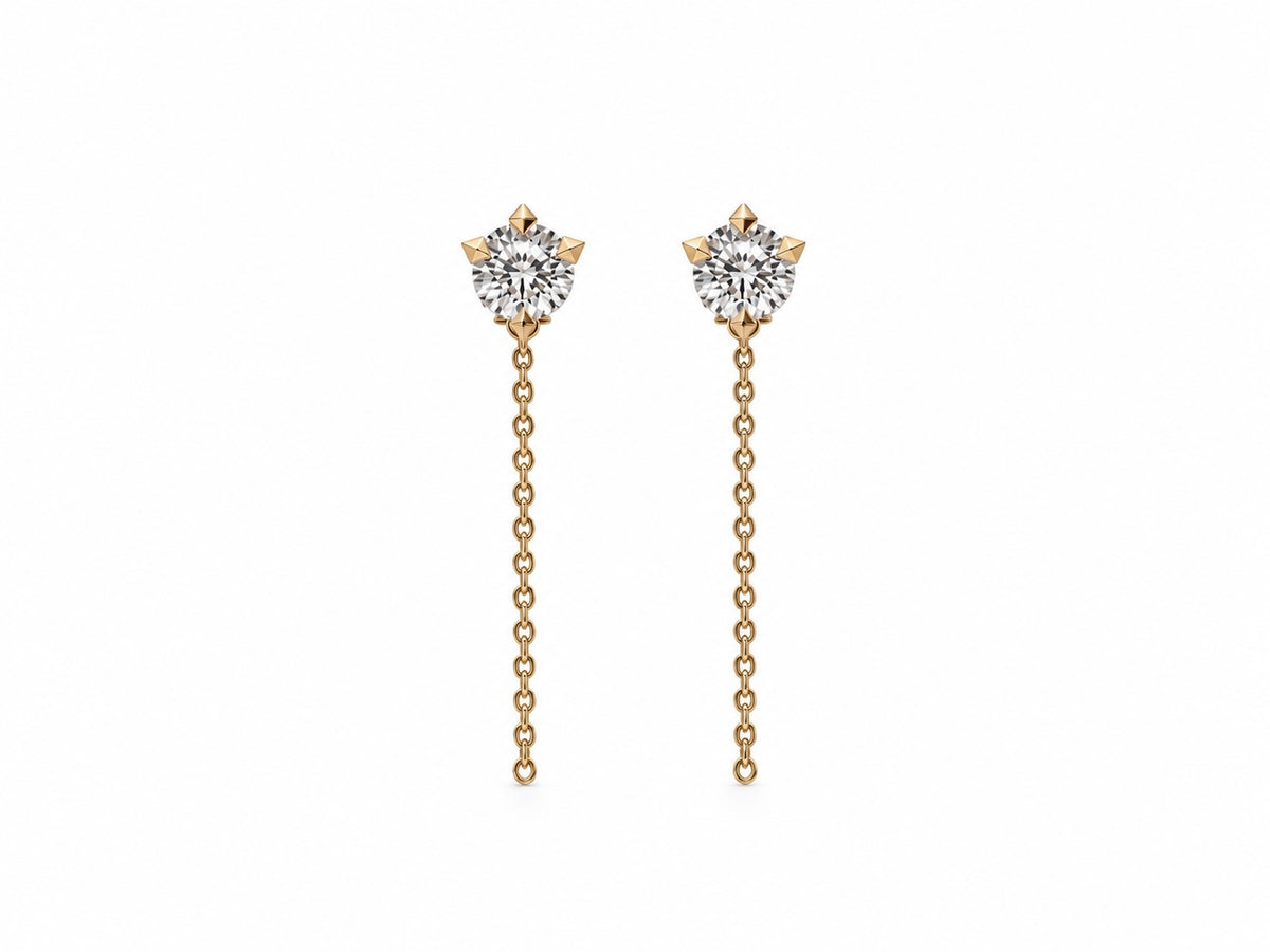 Vajra Round Stud with Chain