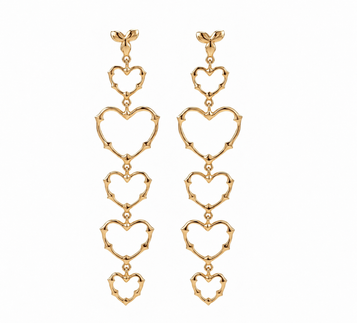 Rani Heart of Thorns Drop Earring