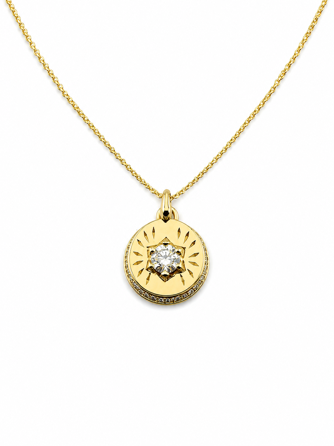 CHAMAK DIAMOND DISK PENDANT
