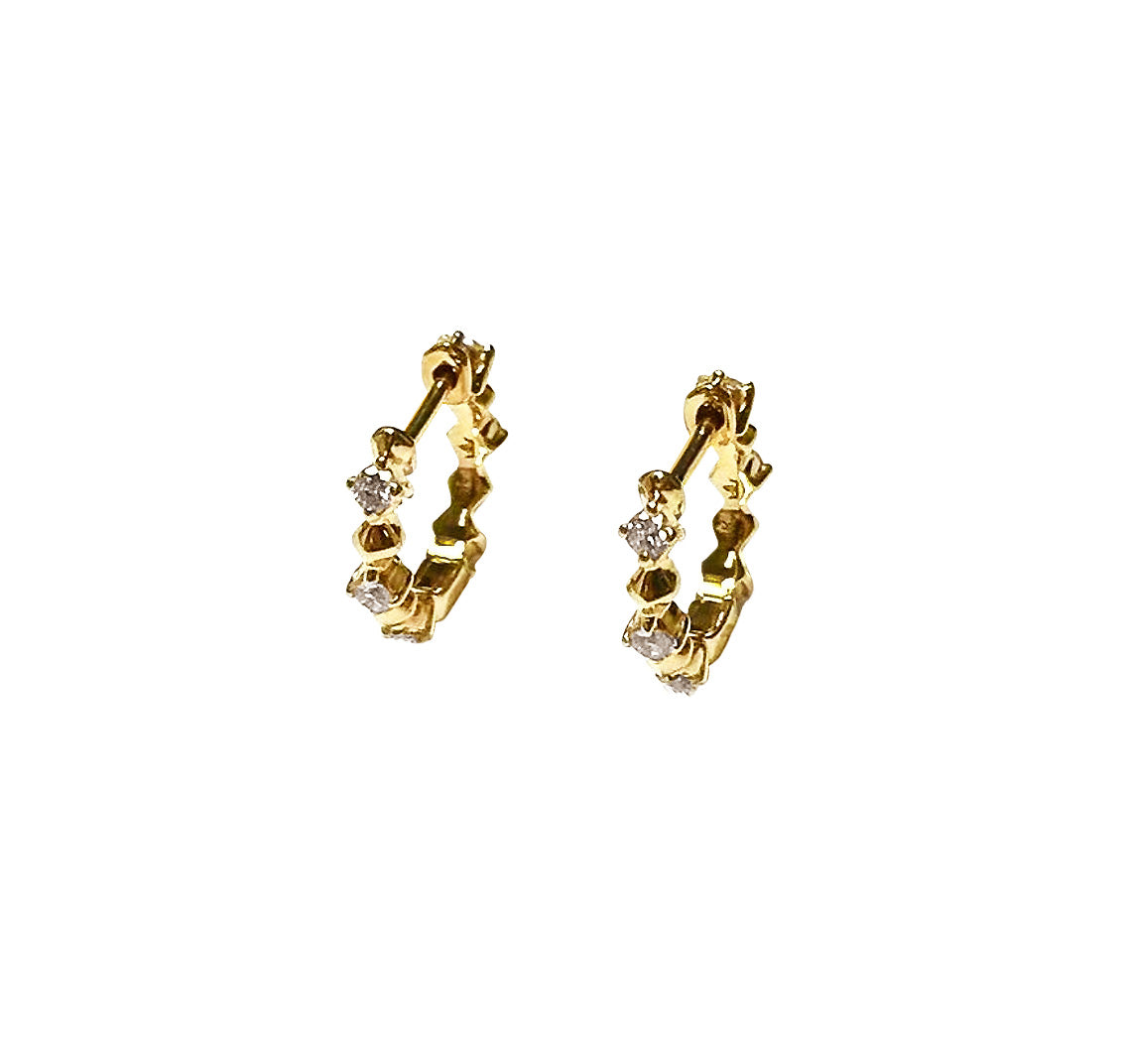 Vajra Diamond Small Huggie