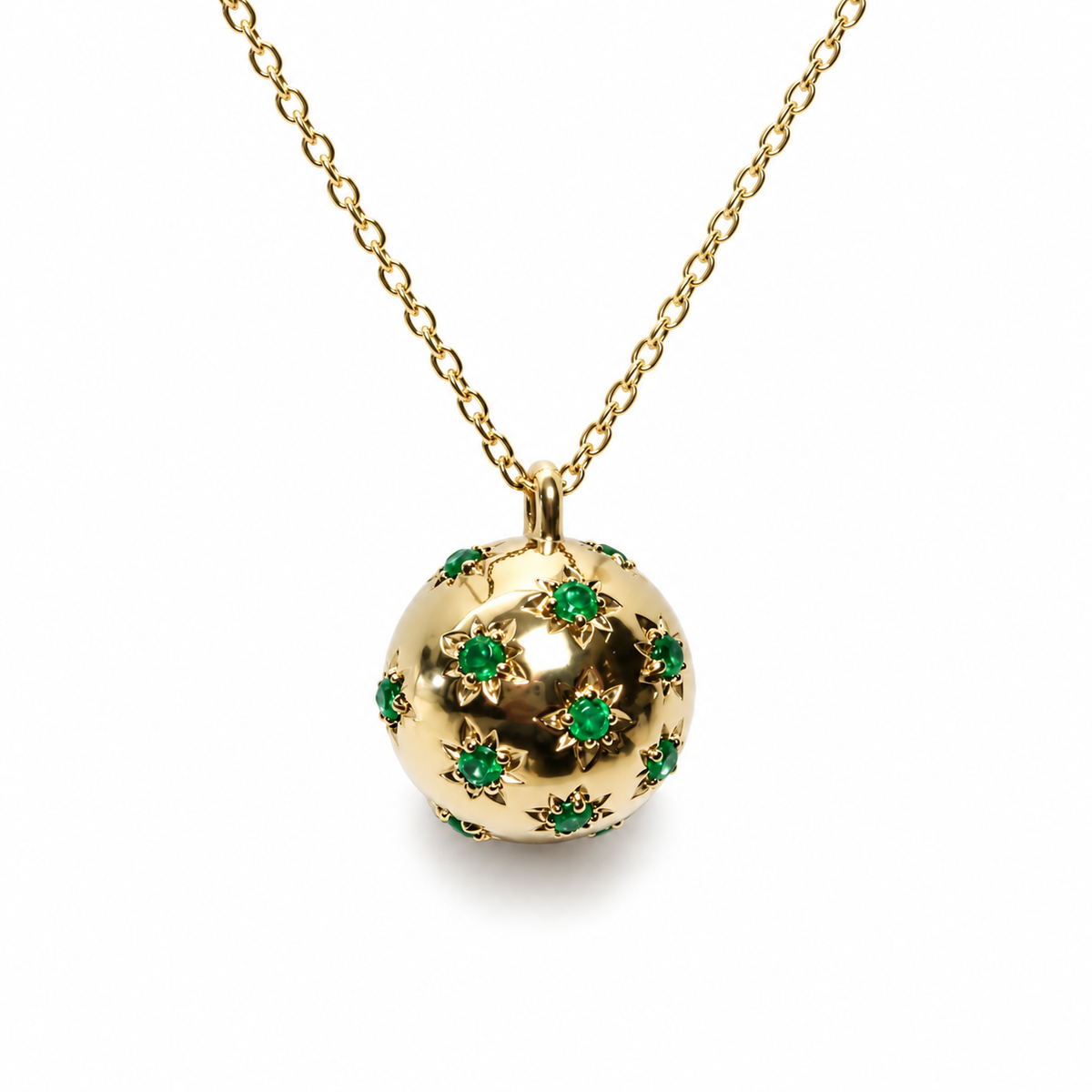 CHAMAK EMERALD SPHERE PENDANT