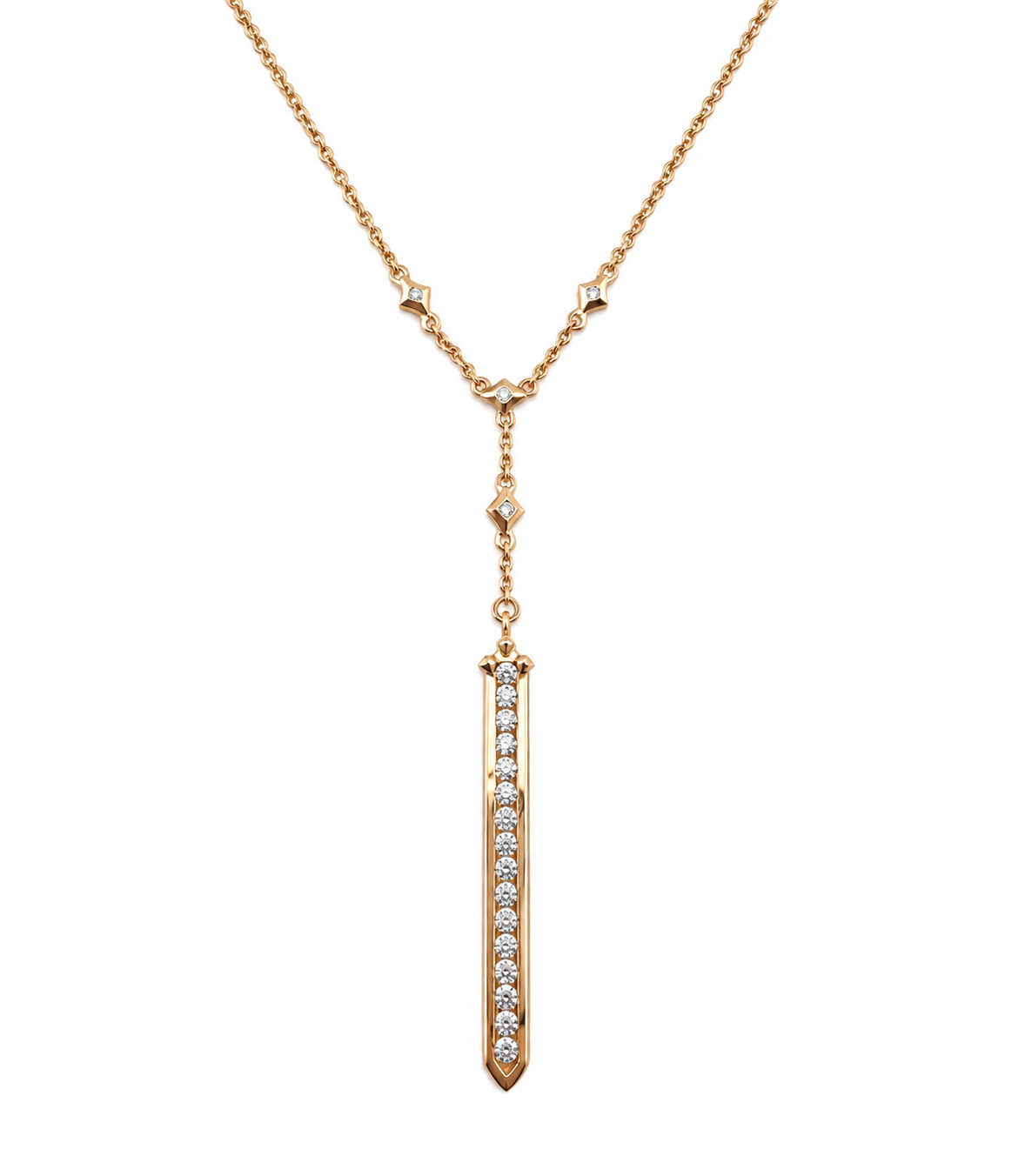 Vajra Diamond Bar Necklace