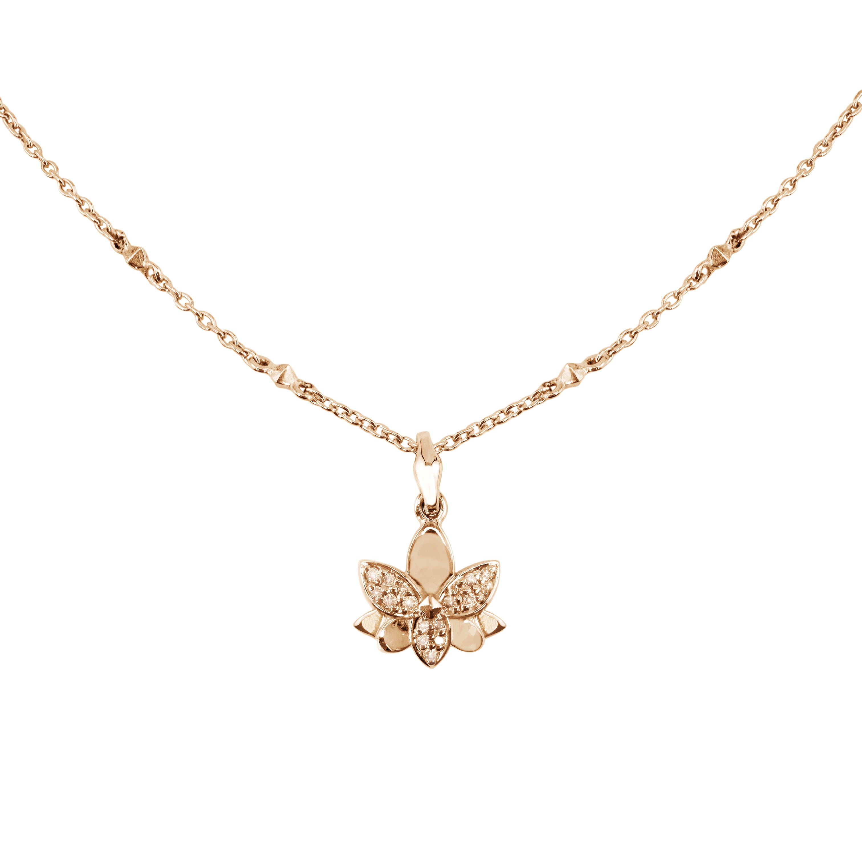 Virasat Pave Lotus Necklace