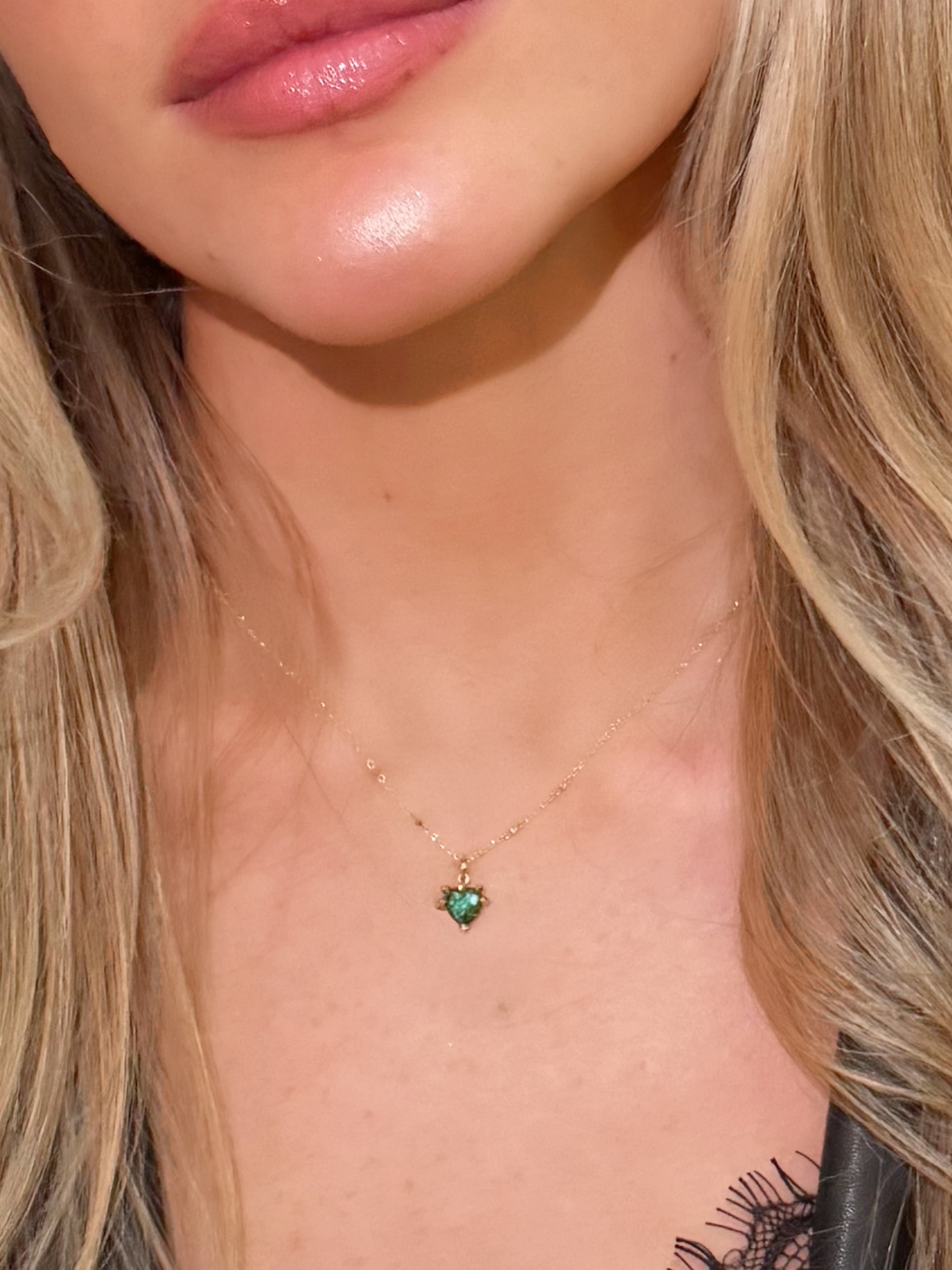 Virasat Emerald Heart Necklace