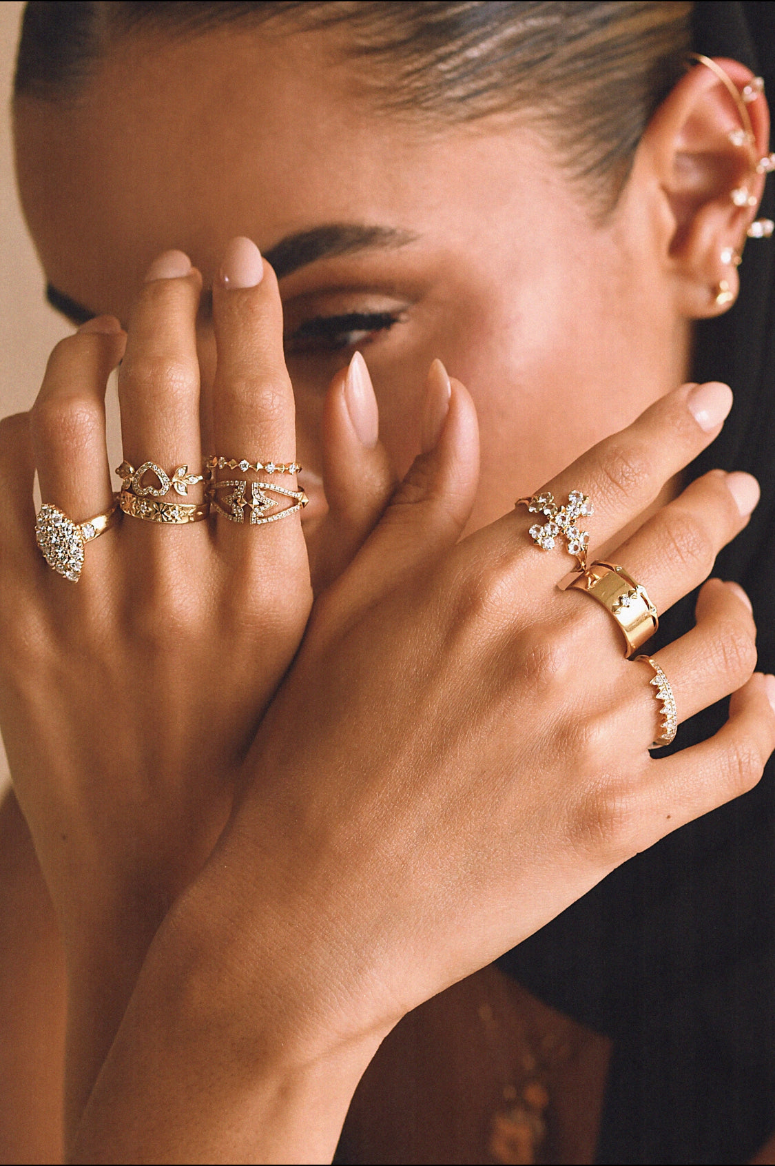 Vajra Diamond Crown Cage Ring