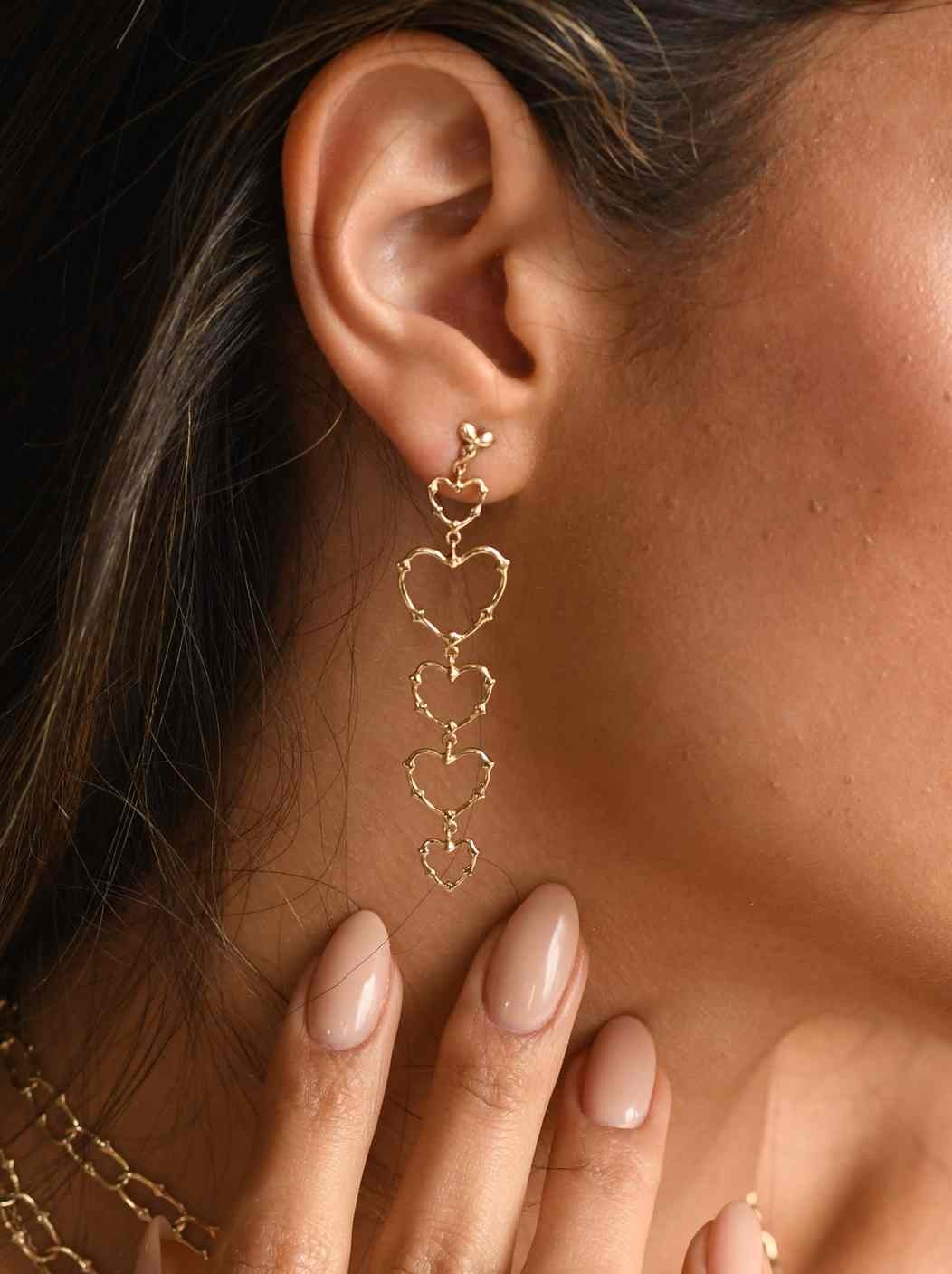 Rani Heart of Thorns Drop Earring