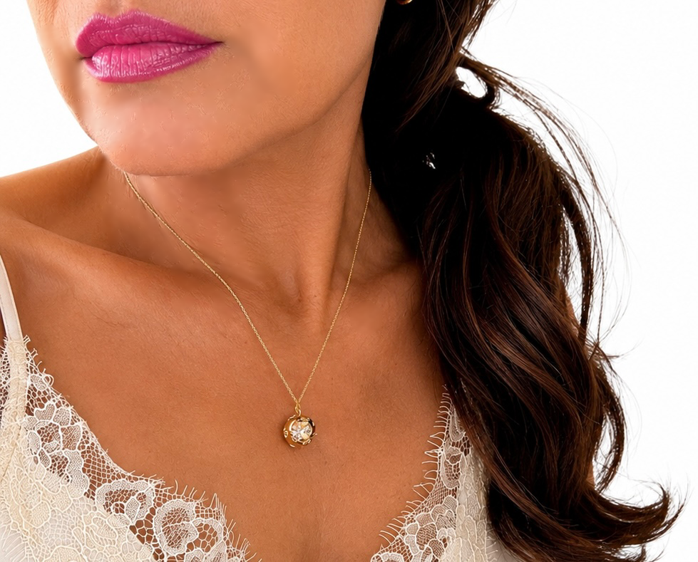 CHAMAK PINK SAPPHIRE SPHERE PENDANT