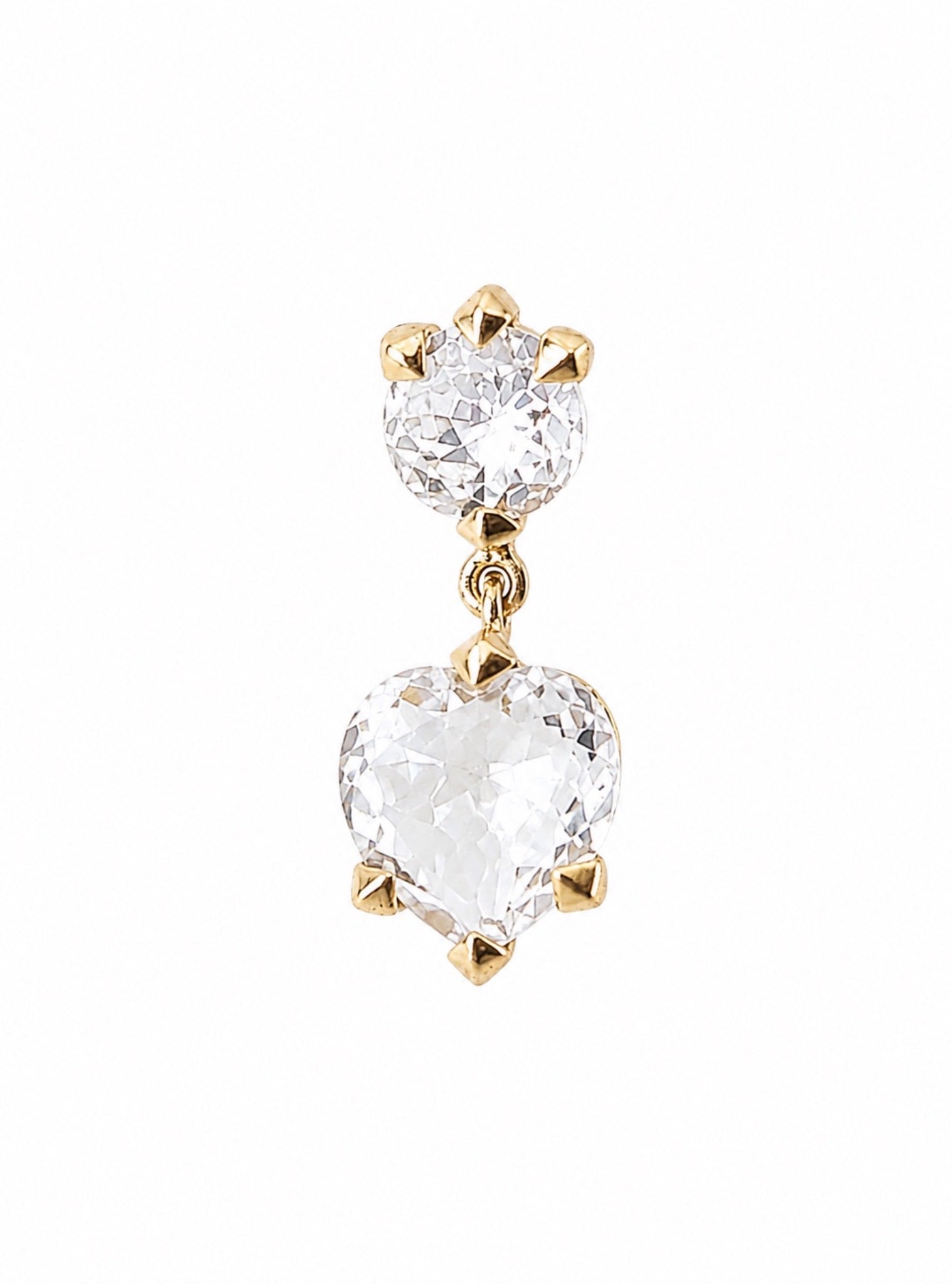 VAJRA BABY HEART DROP EARRING