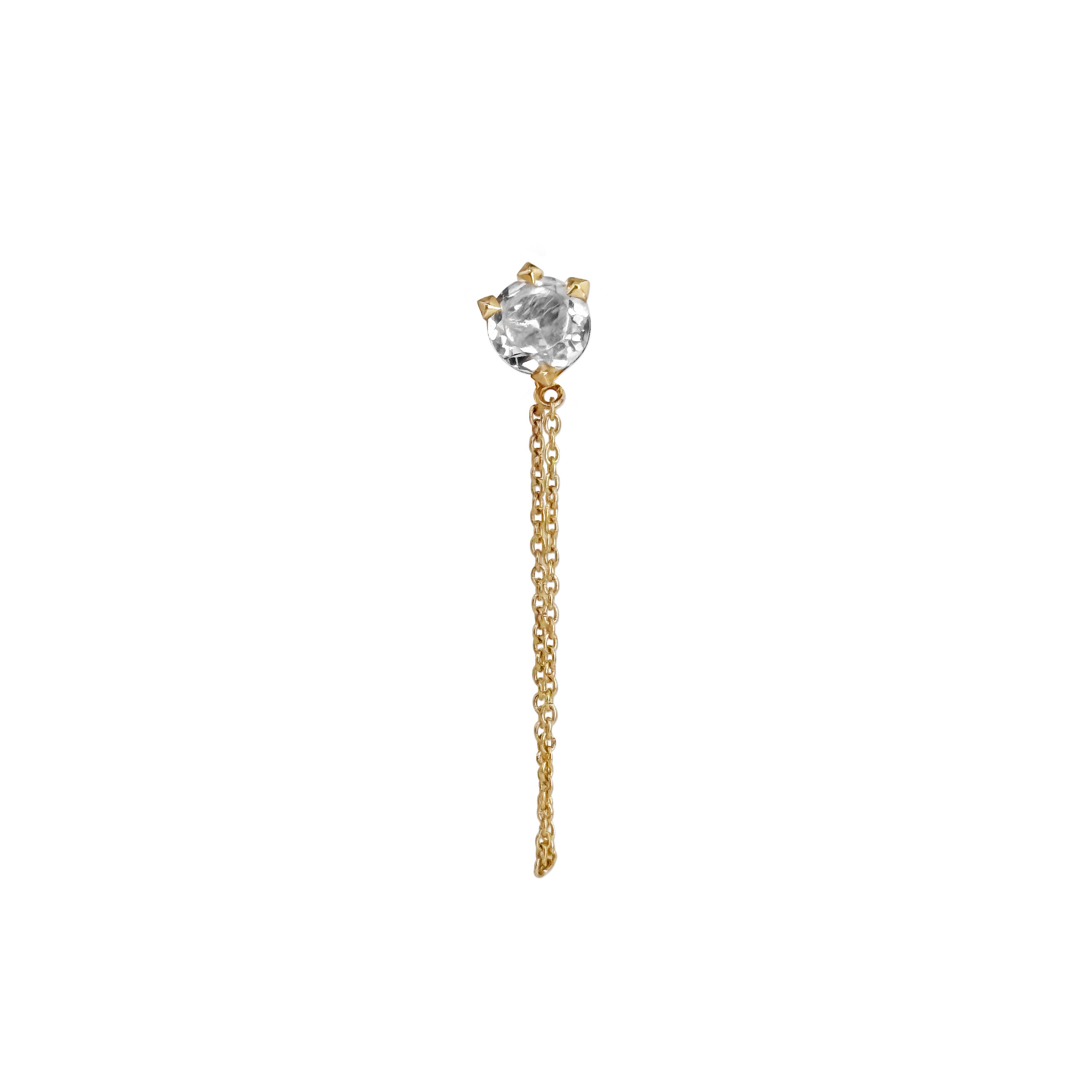 Vajra Round Stud with Chain