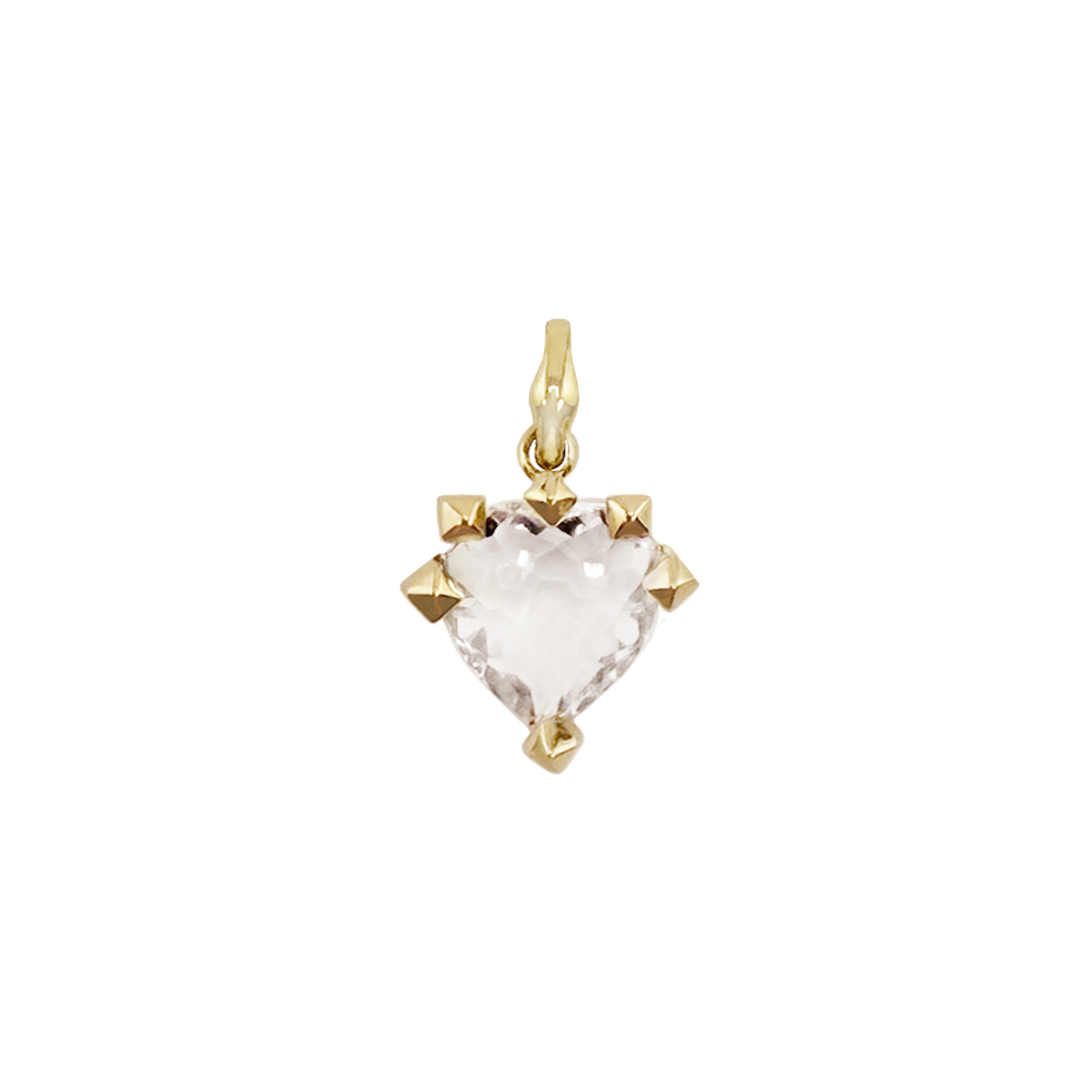 Virasat White Topaz Heart Charm