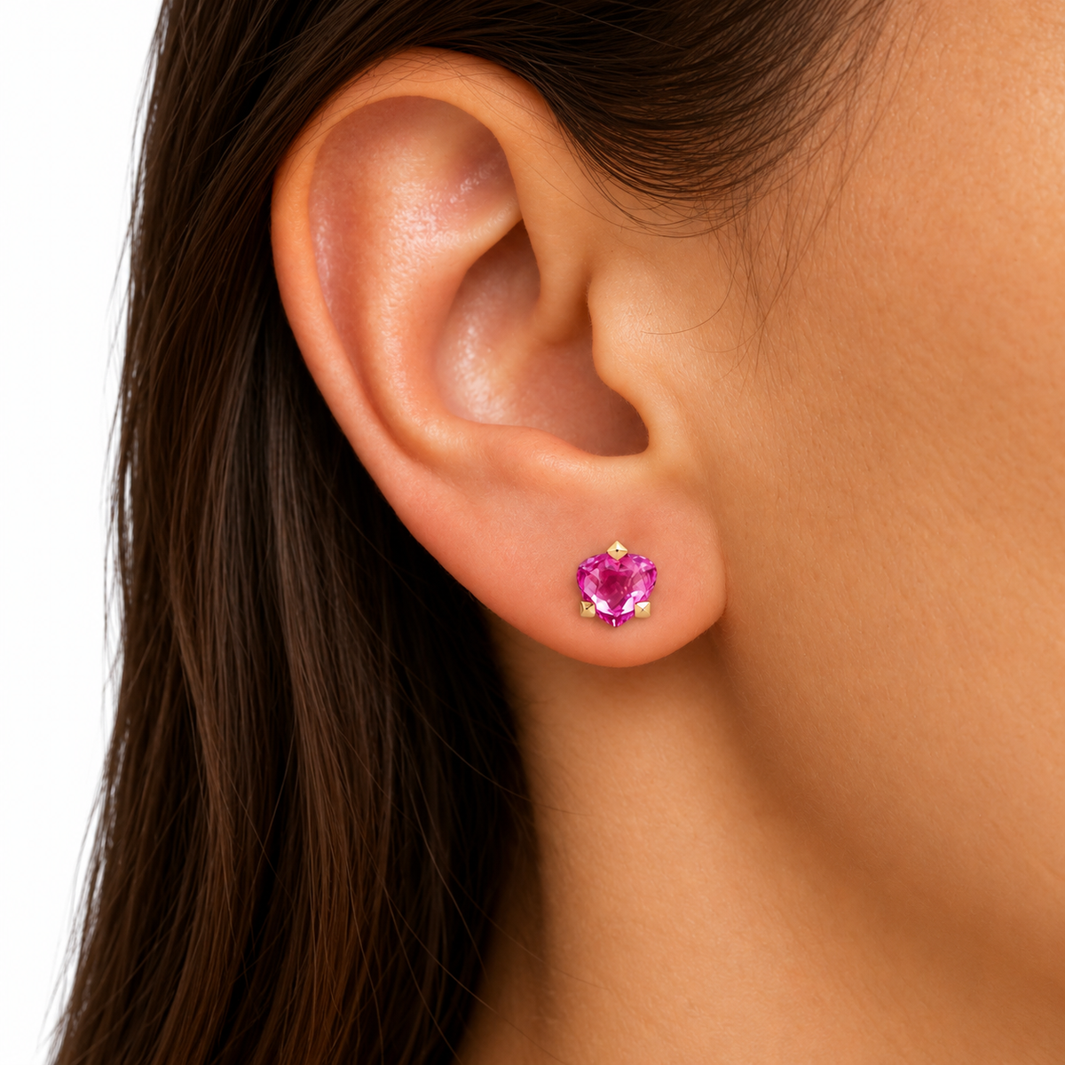 Jaipur Palace Princess Baby Heart Stud
