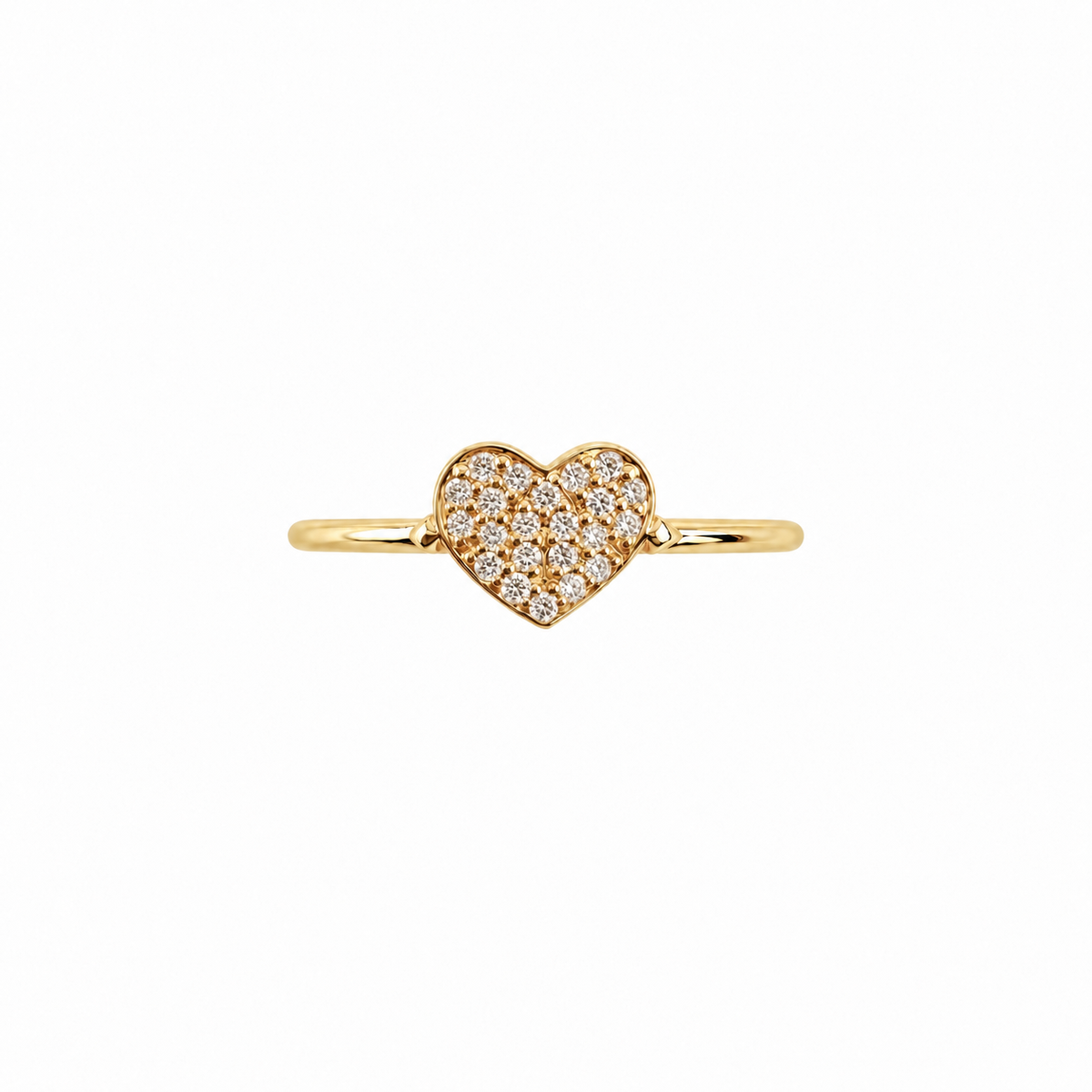 Vajra Pave Heart Ring