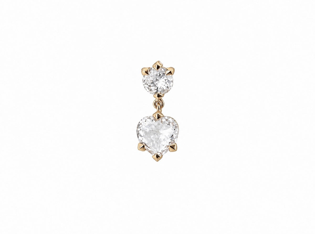 VAJRA BABY HEART DROP EARRING