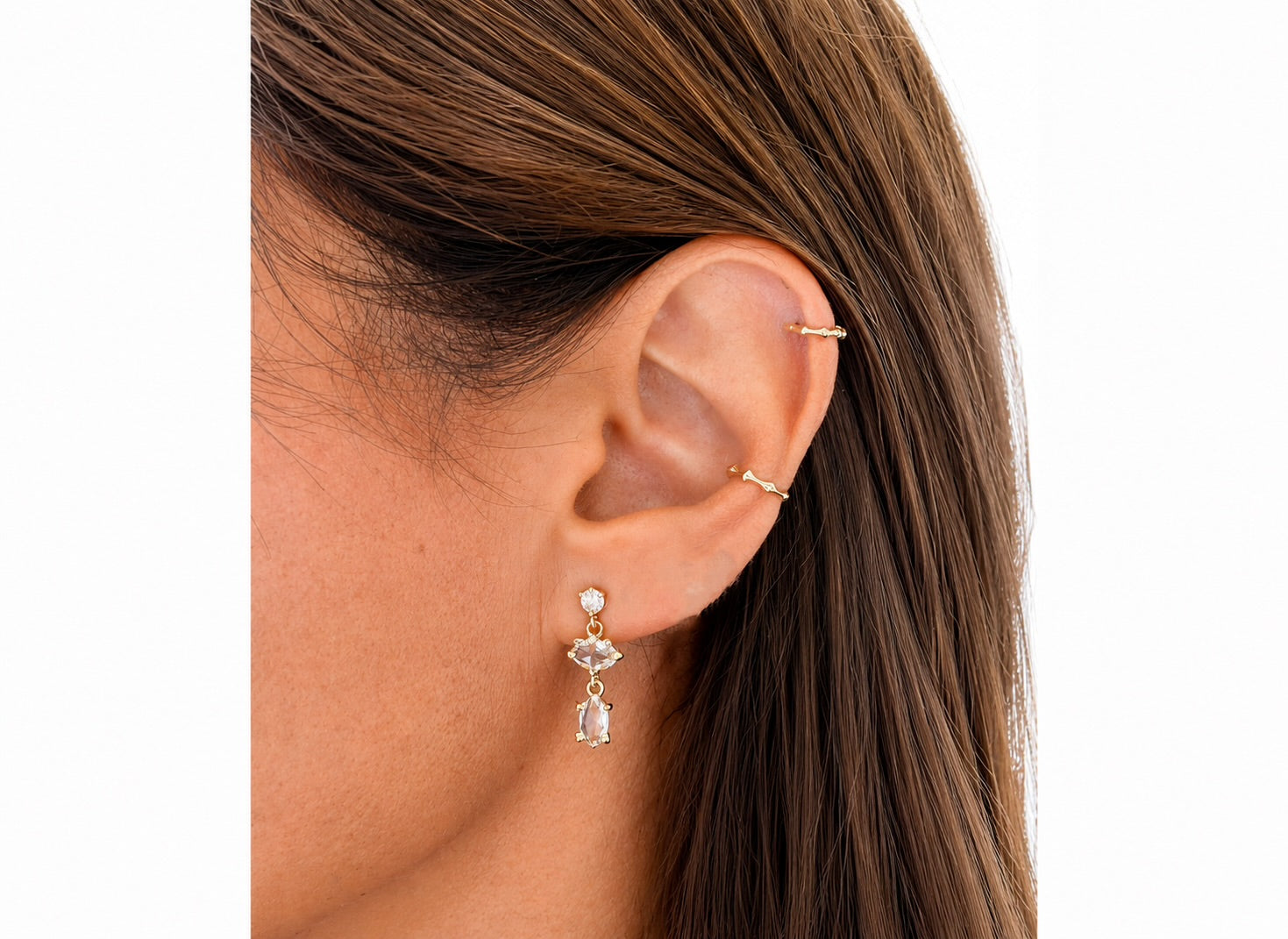 VAJRA MARQUISE DROP EARRING
