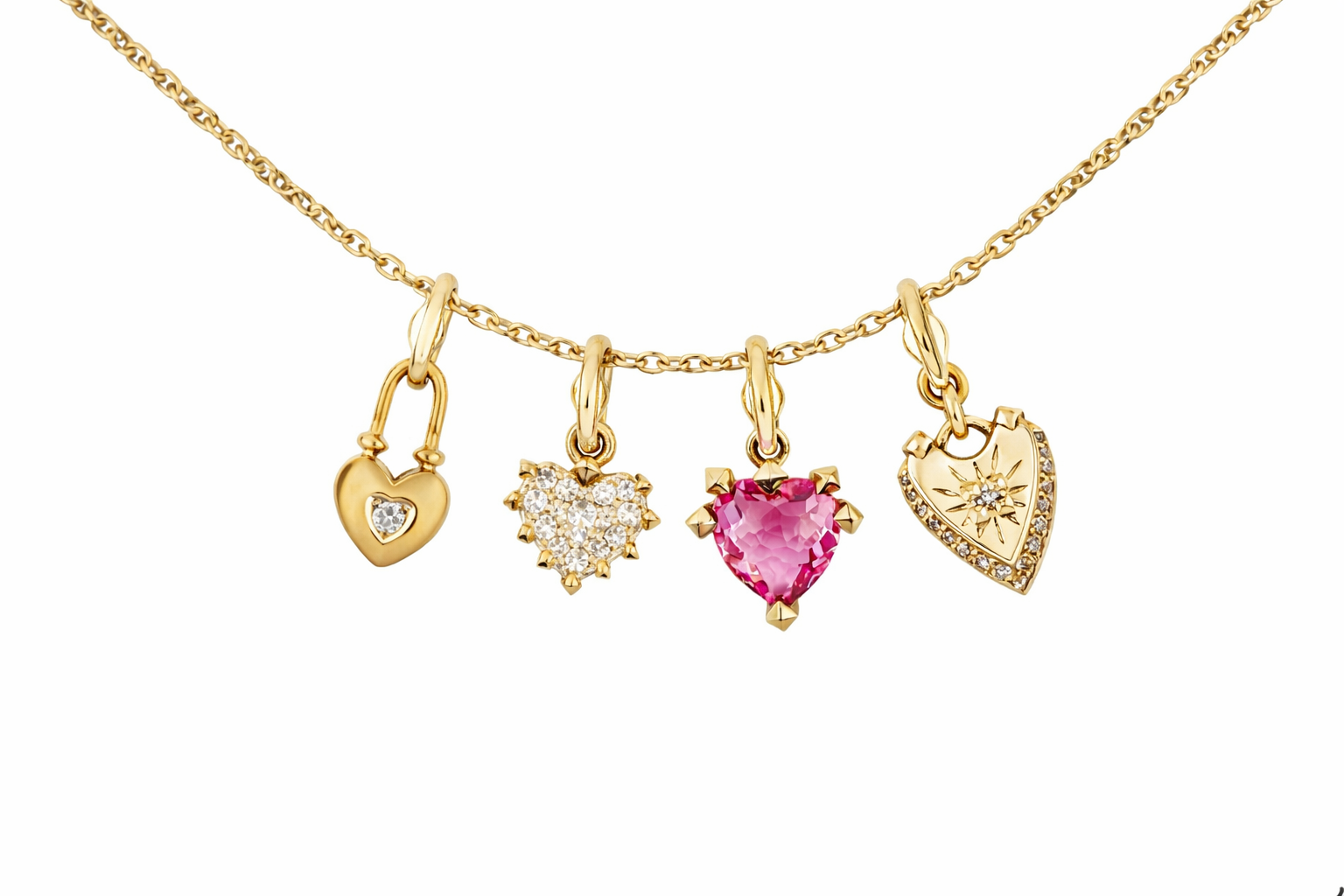 Virasat Love Heart Lock Charm