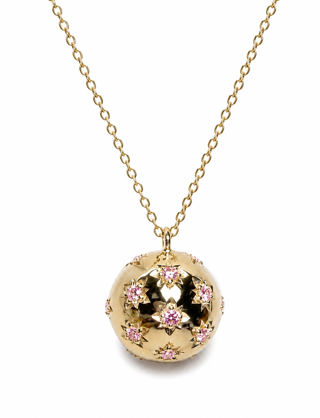 CHAMAK PINK SAPPHIRE SPHERE PENDANT