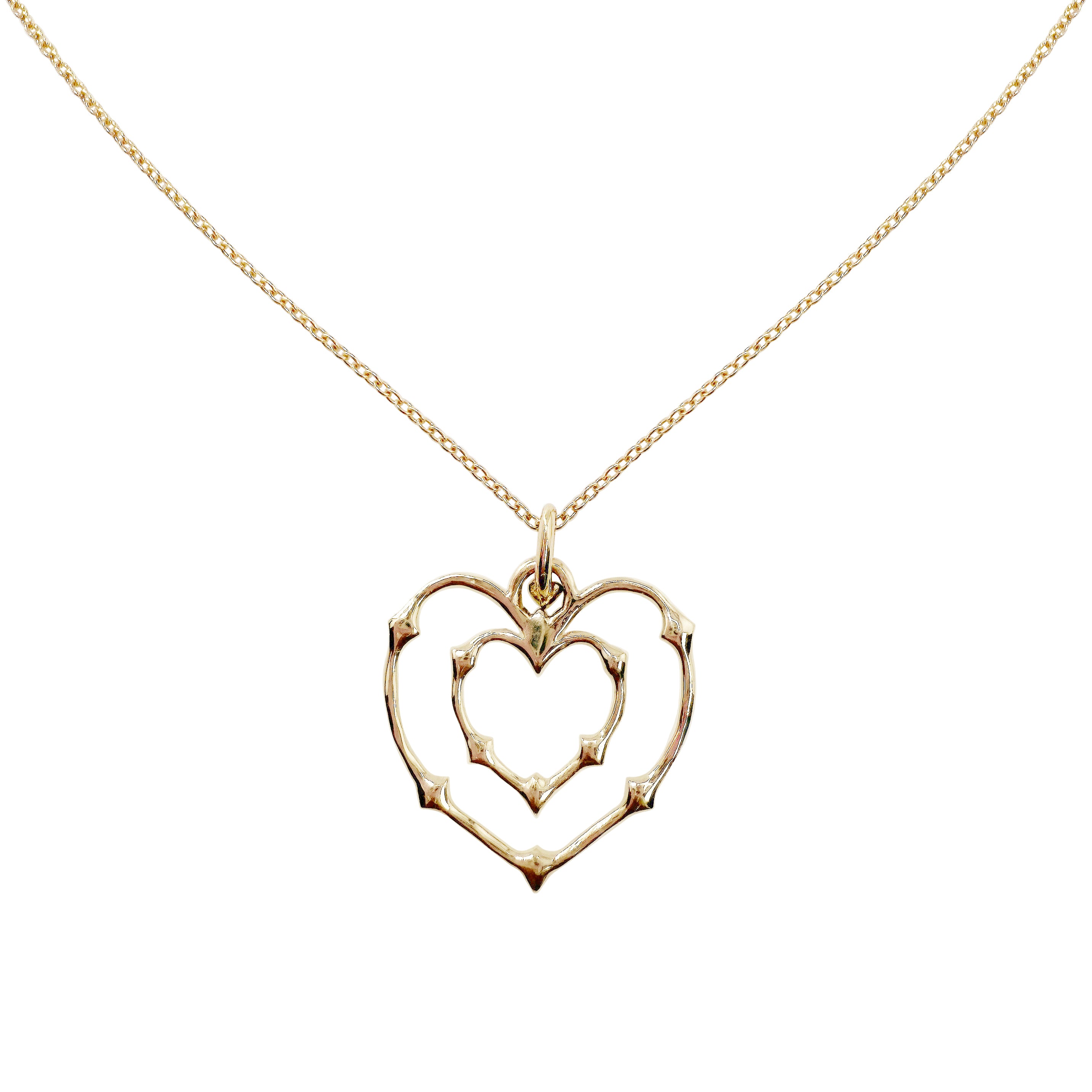 Rani Double Heart of Thorns Pendant