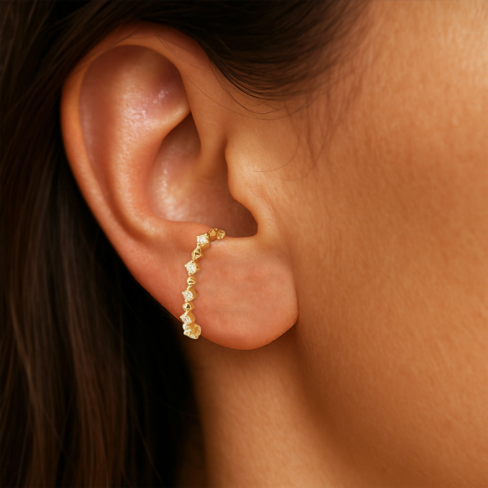 Vajra Diamond Grand Ear Cuff