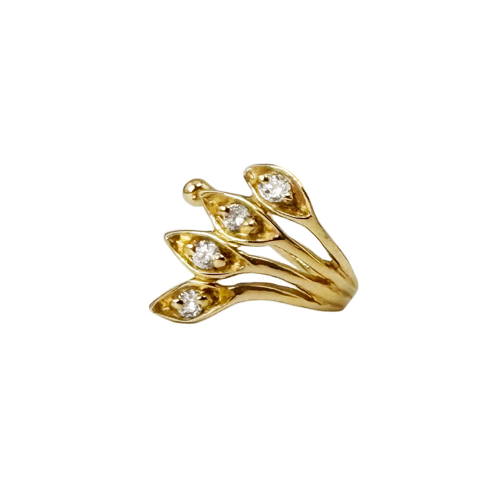 Vajra Diamond Petal Ear Cuff