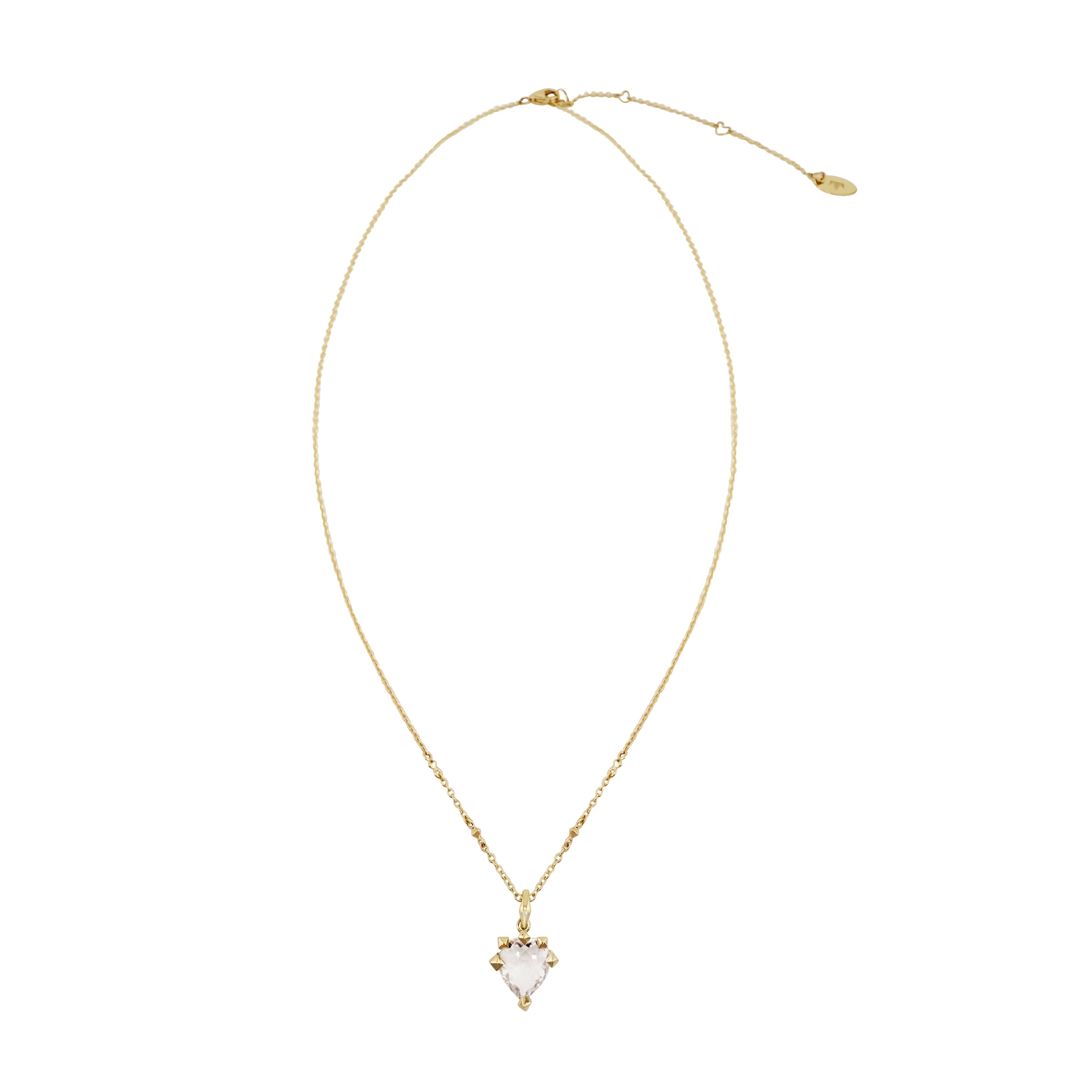 Virasat White Topaz Heart Necklace