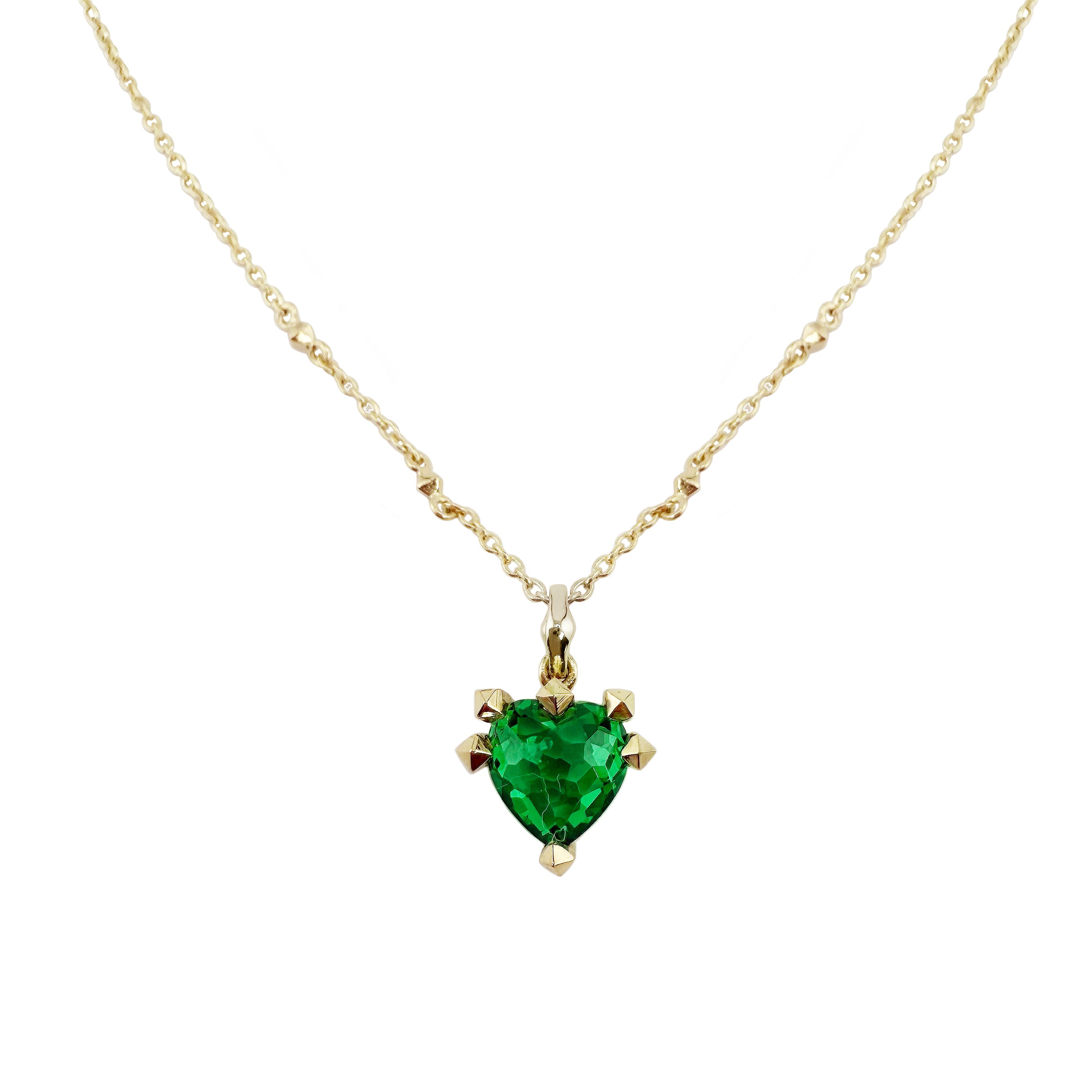 Virasat Emerald Heart Necklace